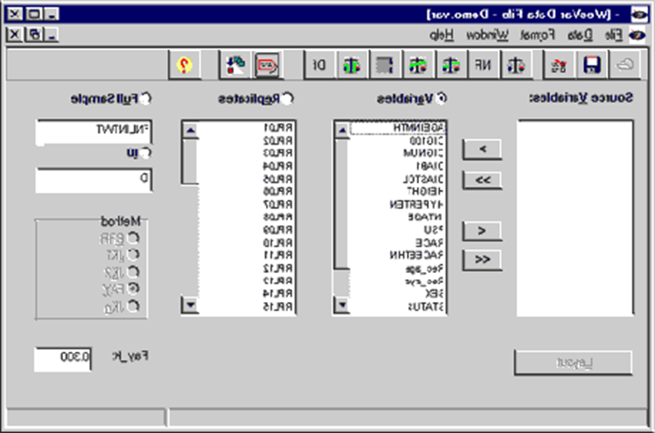 WesVar Data File screenshot