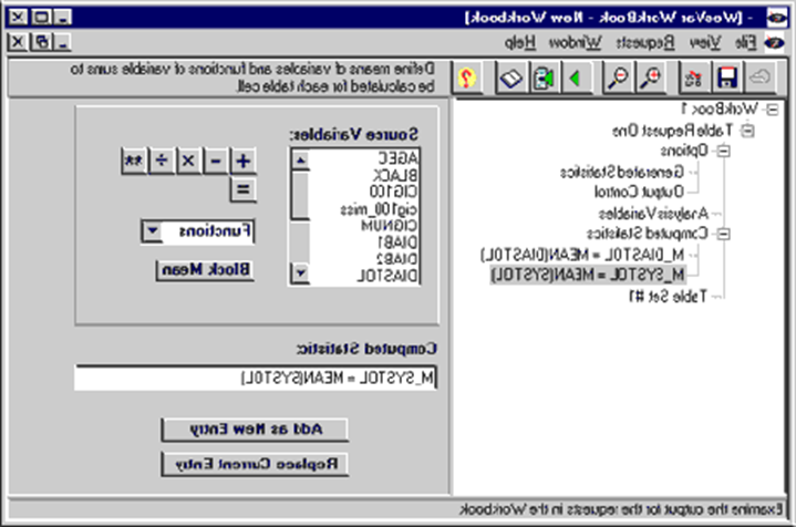 WesVar WorkBook screenshot