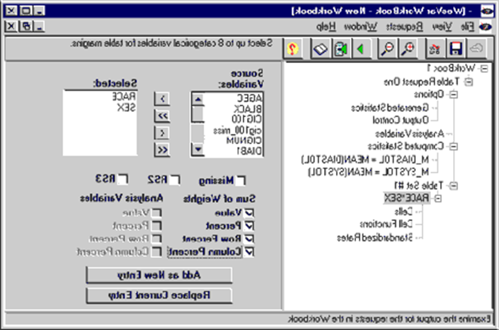 WesVar Workbook screenshot