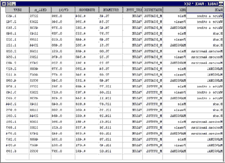 Table screenshot